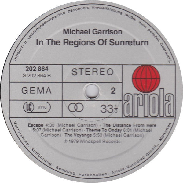 Michael Garrison : In The Regions Of Sunreturn (LP, Album)