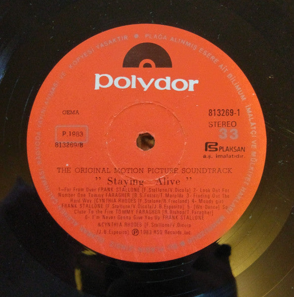 Various : Staying Alive - The Original Motion Picture Soundtrack (LP, Album)