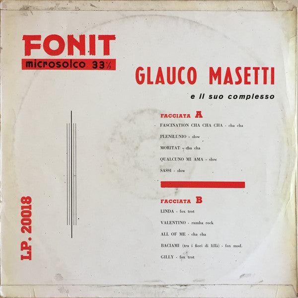 Complesso Glauco Masetti : Glauco Masetti E Il Suo Complesso (LP, Album)