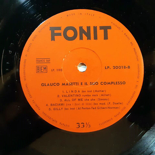 Complesso Glauco Masetti : Glauco Masetti E Il Suo Complesso (LP, Album)