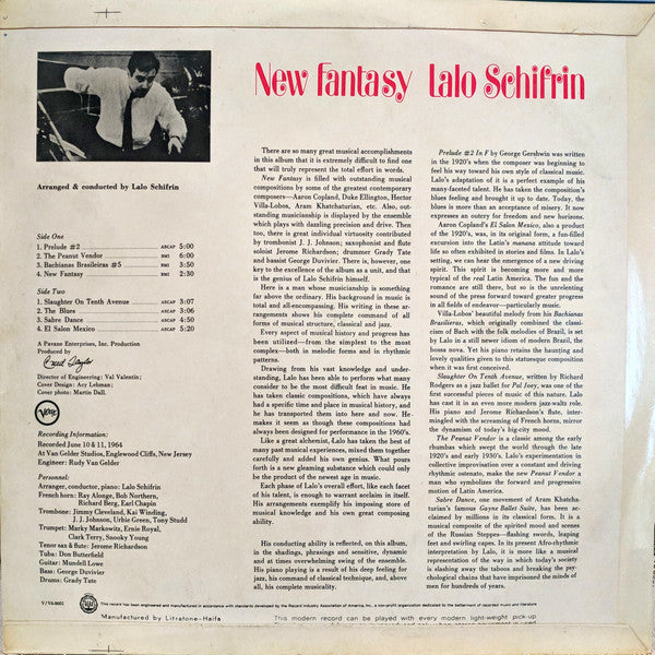 Lalo Schifrin : New Fantasy (LP, Album)