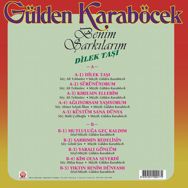 Gülden Karaböcek : Benim Şarkılarım - Dilektaşı (LP, Comp)