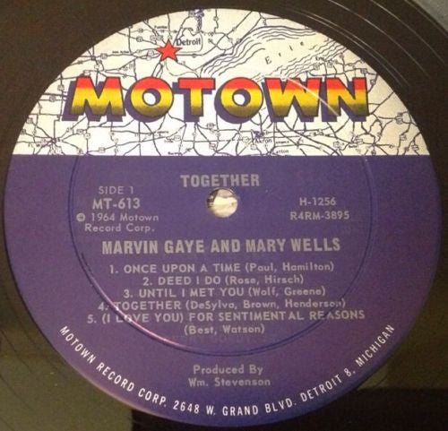 Marvin Gaye And Mary Wells : Together  (LP, Album, Mono)