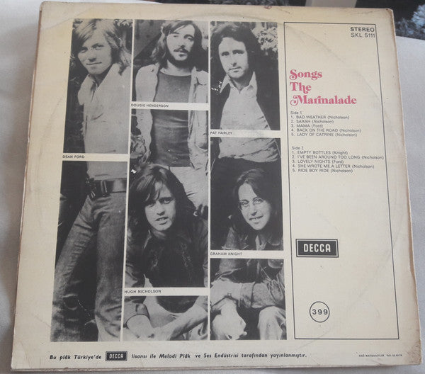 The Marmalade : Songs (LP, Album)