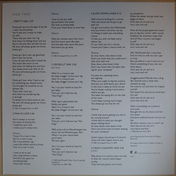 Eric Clapton : Money And Cigarettes (LP, Album, RE, RM)