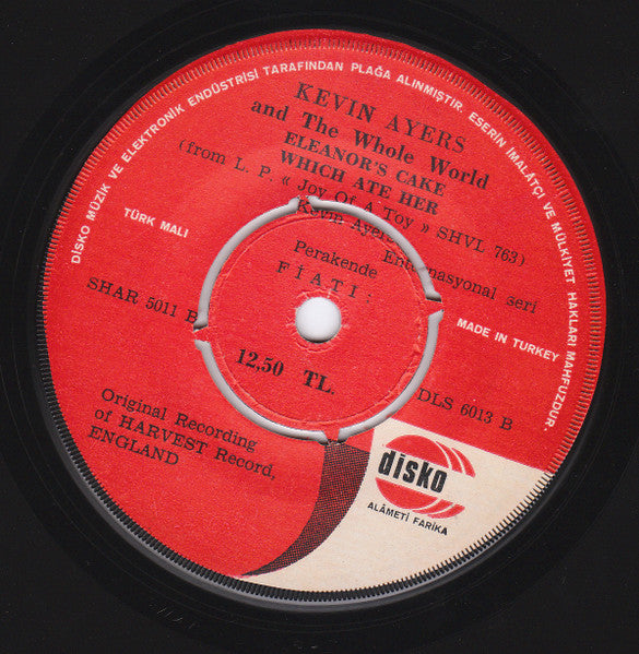 Kevin Ayers And The Whole World : Singing A Song In The Morning / Eleanor's Cake Which Ate Her (7", Single)