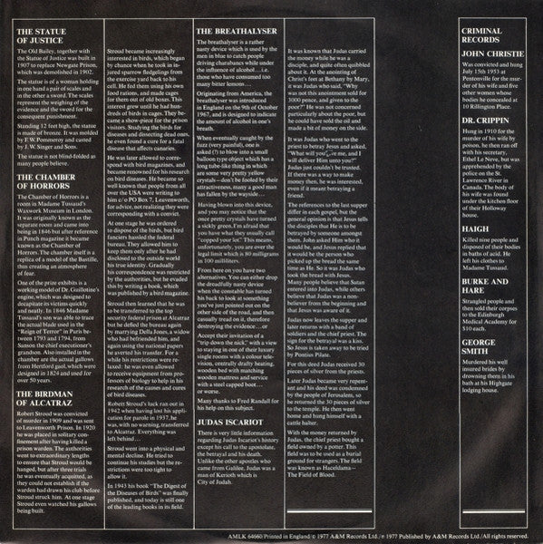 Rick Wakeman : Rick Wakeman's Criminal Record (LP, Album)
