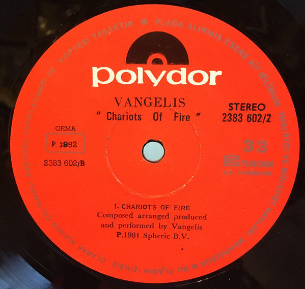 Vangelis : Chariots Of Fire (LP, Album)