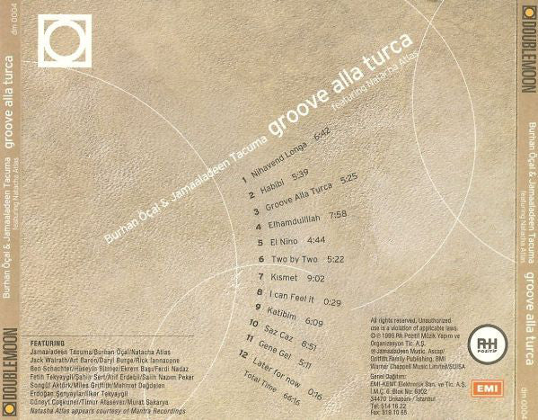 Burhan Öçal & Jamaaladeen Tacuma Featuring Natacha Atlas : Groove Alla Turca (CD, Album, Sli)