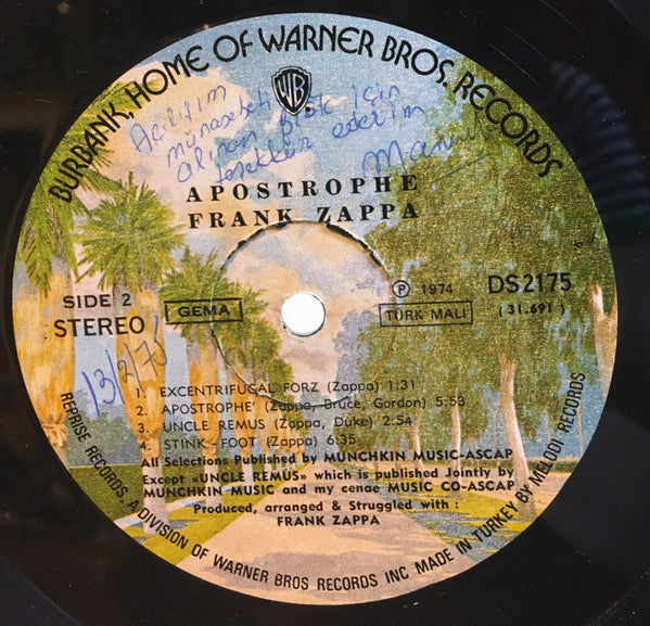 Frank Zappa : Apostrophe (') (LP, Album)