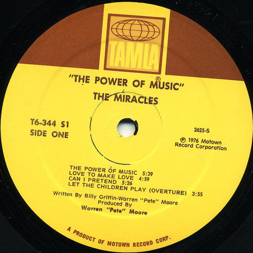 The Miracles : The Power Of Music (LP, Album)