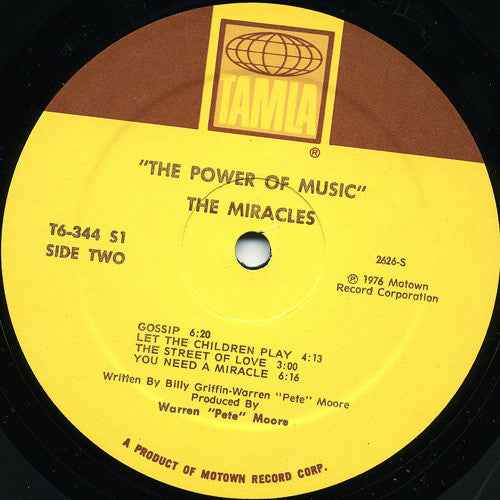 The Miracles : The Power Of Music (LP, Album)