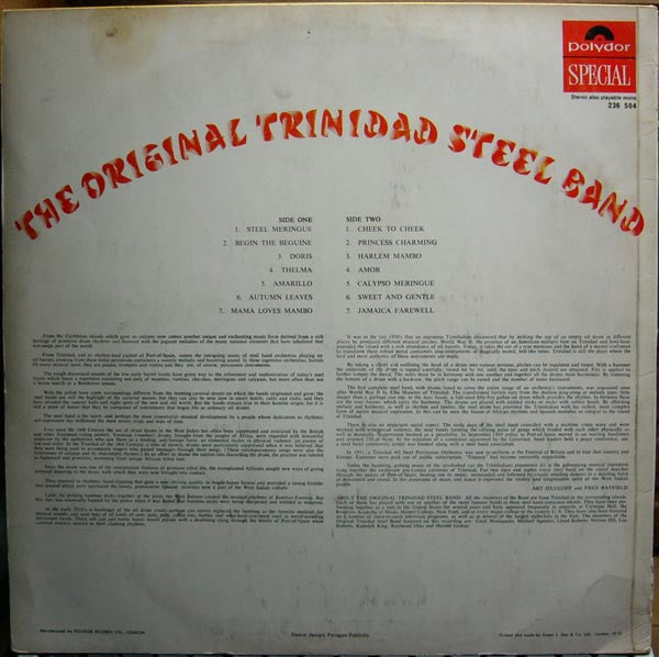 The Original Trinidad Steel Band : The Original Trinidad Steel Band (LP, Album)