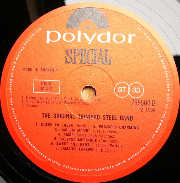 The Original Trinidad Steel Band : The Original Trinidad Steel Band (LP, Album)