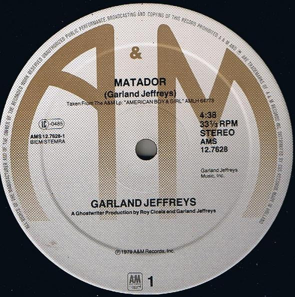 Garland Jeffreys : Matador (12", Maxi)