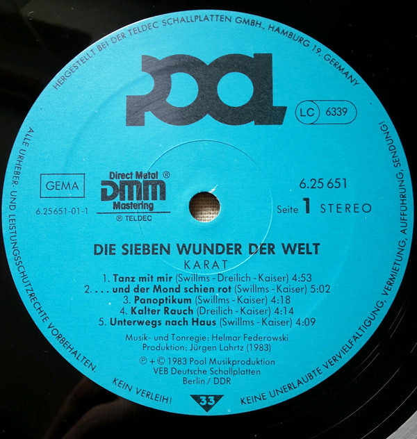 Karat : Die Sieben Wunder Der Welt (LP, Album, DMM)