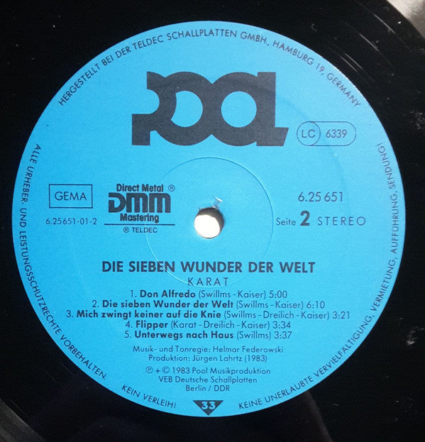 Karat : Die Sieben Wunder Der Welt (LP, Album, DMM)