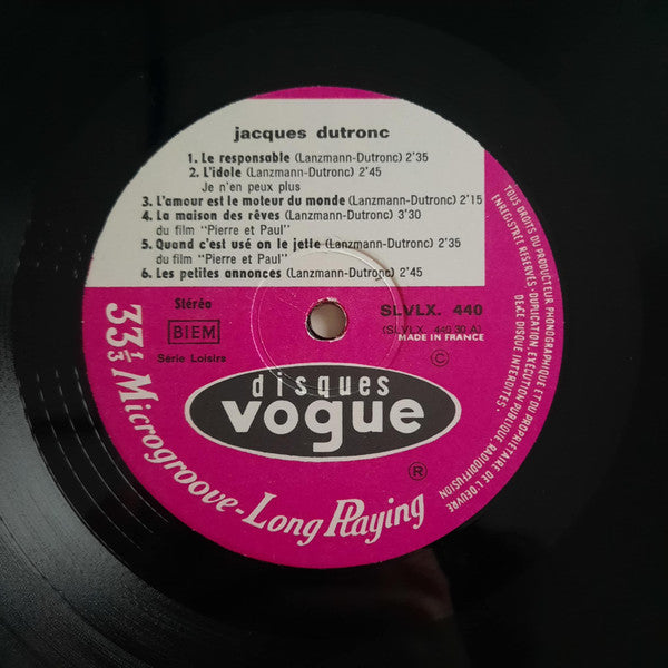Jacques Dutronc : Jacques Dutronc (LP, Album, Gat)