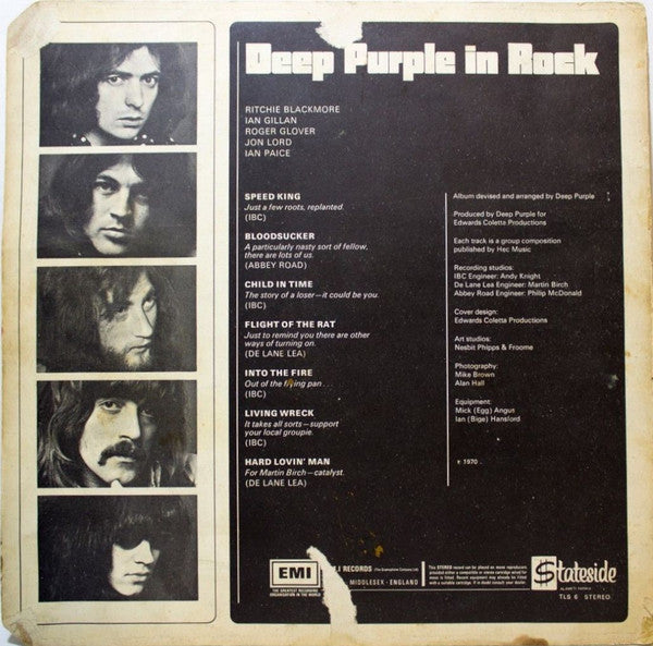 Deep Purple : In Rock (LP, Album, RE)