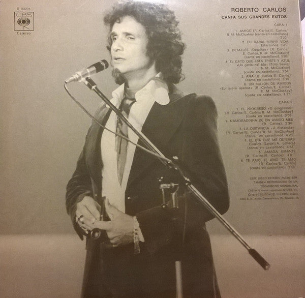 Roberto Carlos : Canta Sus Grandes Exitos (LP, Comp)
