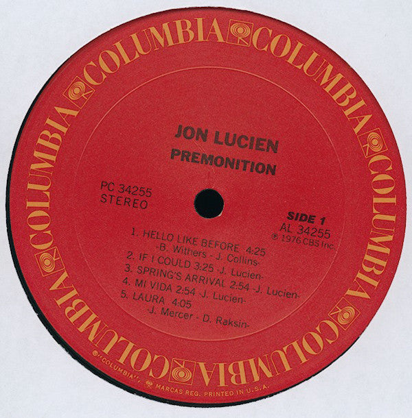 Jon Lucien : Premonition (LP, Album)