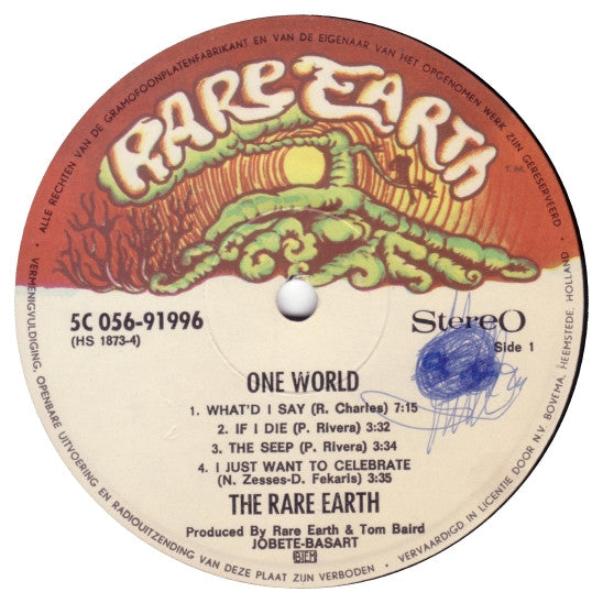 Rare Earth : One World (LP, Album, Gat)