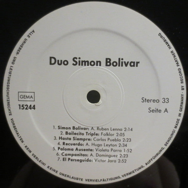 Duo "Simon Bolivar" : Duo Simon Bolivar (LP, Album)