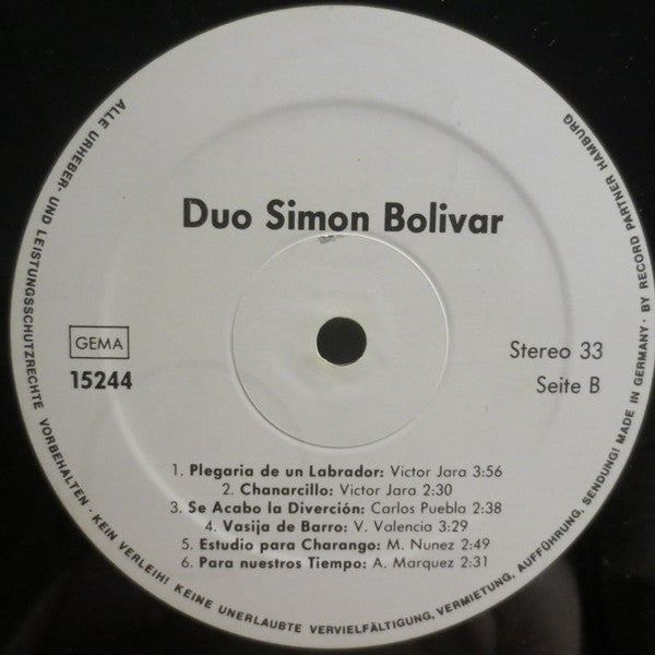 Duo "Simon Bolivar" : Duo Simon Bolivar (LP, Album)