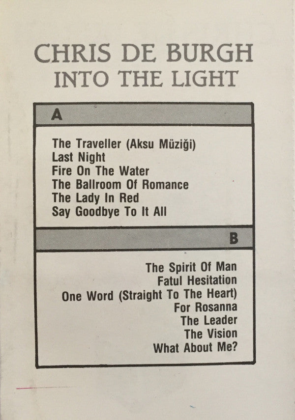 Chris de Burgh : Into The Light (Cass, Album)