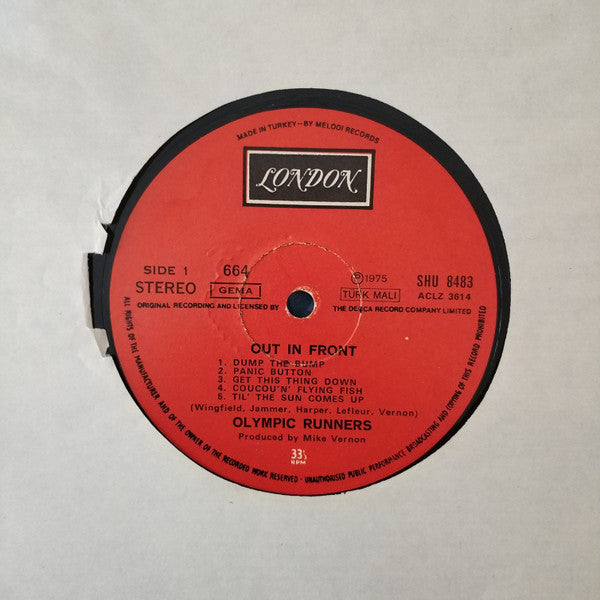 Olympic Runners : Out In Front (LP, Album)