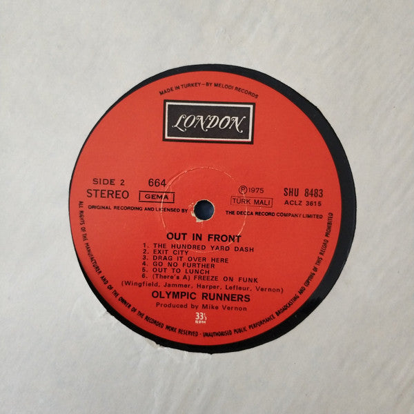 Olympic Runners : Out In Front (LP, Album)