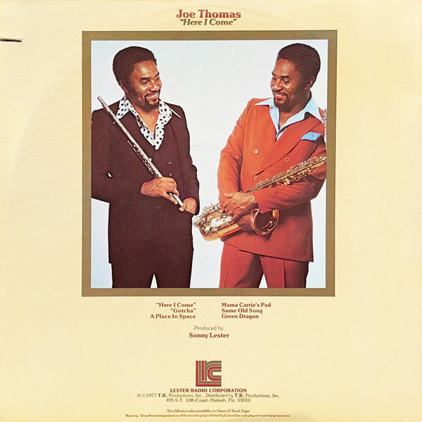 Joe Thomas : Here I Come (LP, Album)