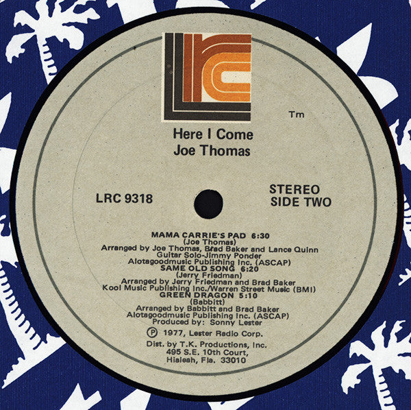 Joe Thomas : Here I Come (LP, Album)
