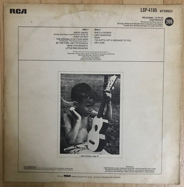 José Feliciano : 10 To 23 (LP, Album)