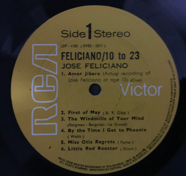José Feliciano : 10 To 23 (LP, Album)