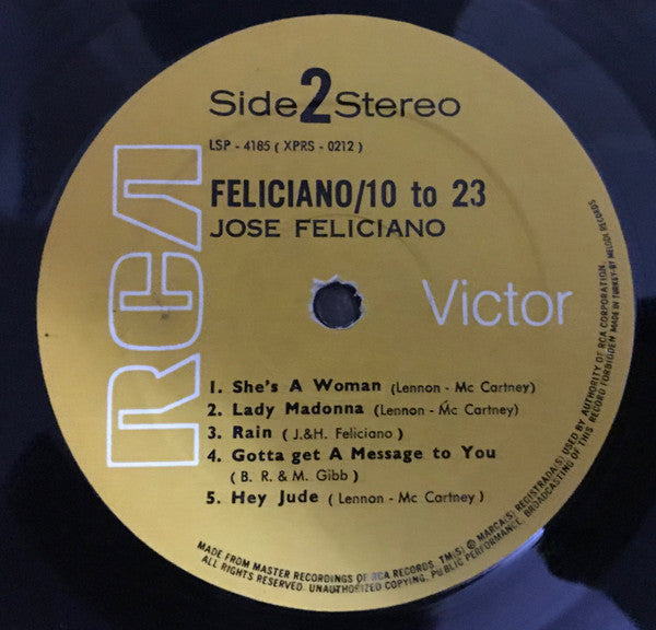 José Feliciano : 10 To 23 (LP, Album)