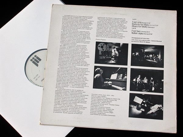 Italian Jazz Ensemble : Italian Jazz Ensemble (LP, Album)