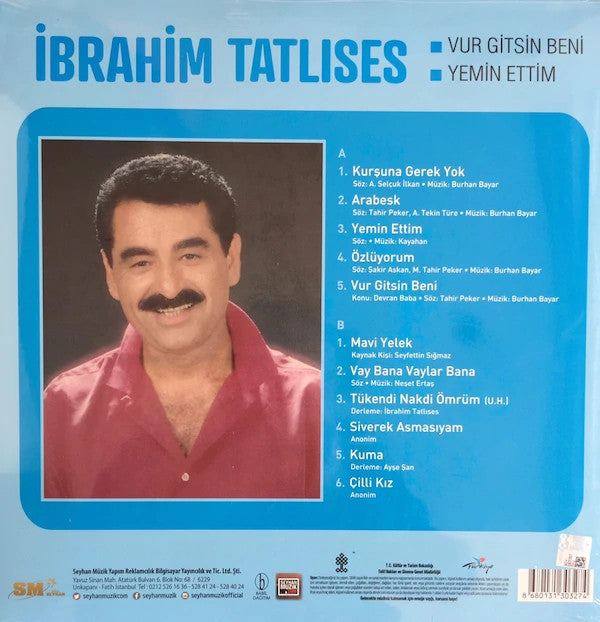 İbrahim Tatlıses : Vur Gitsin Beni / Yemin Ettim (LP, Album, RE)