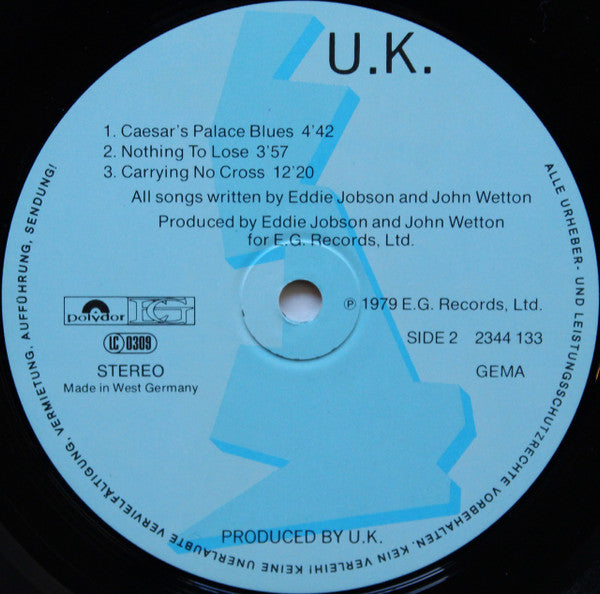 UK (3) : Danger Money (LP, Album)