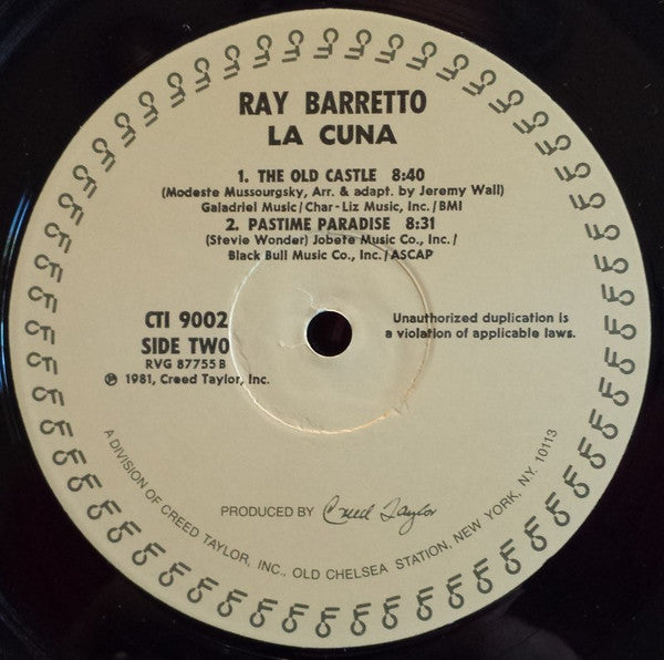 Ray Barretto : La Cuna (LP, Album, Eur)
