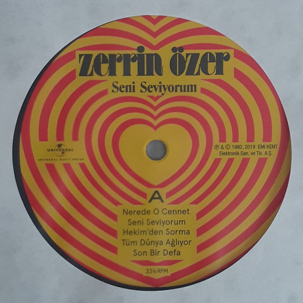 Zerrin Özer : Seni Seviyorum (LP, Album, RE, RM)