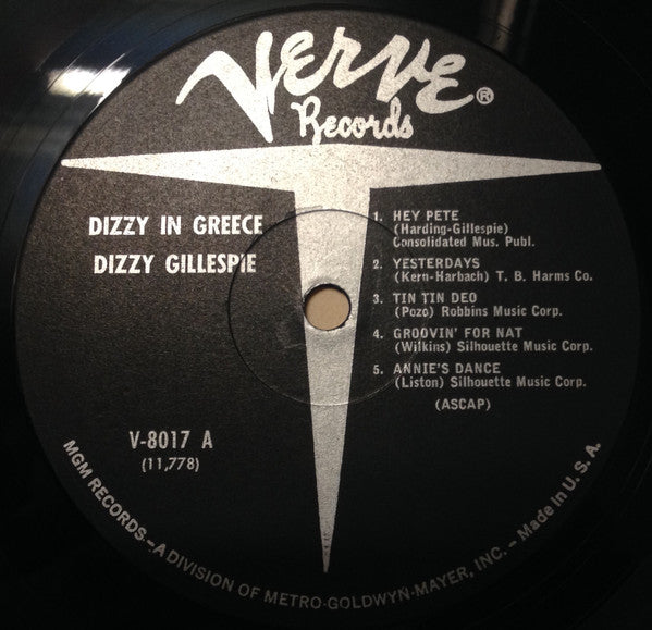 Dizzy Gillespie : Dizzy In Greece (LP, Mono, RE)