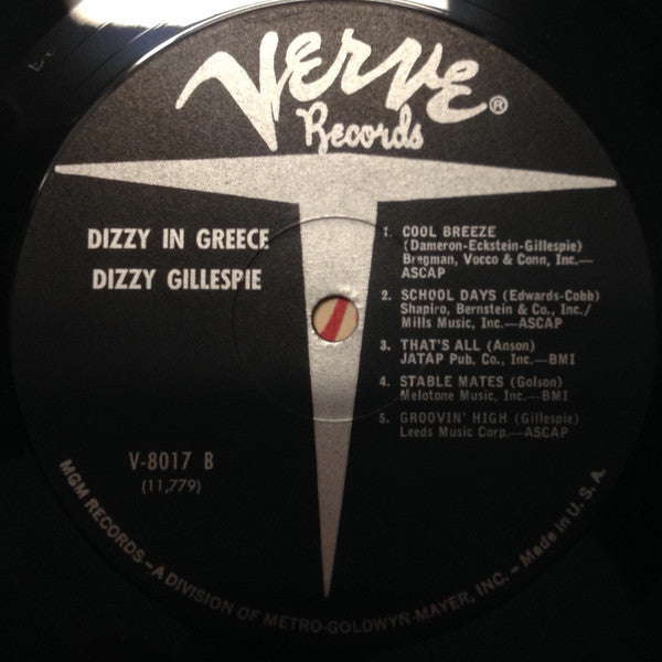 Dizzy Gillespie : Dizzy In Greece (LP, Mono, RE)