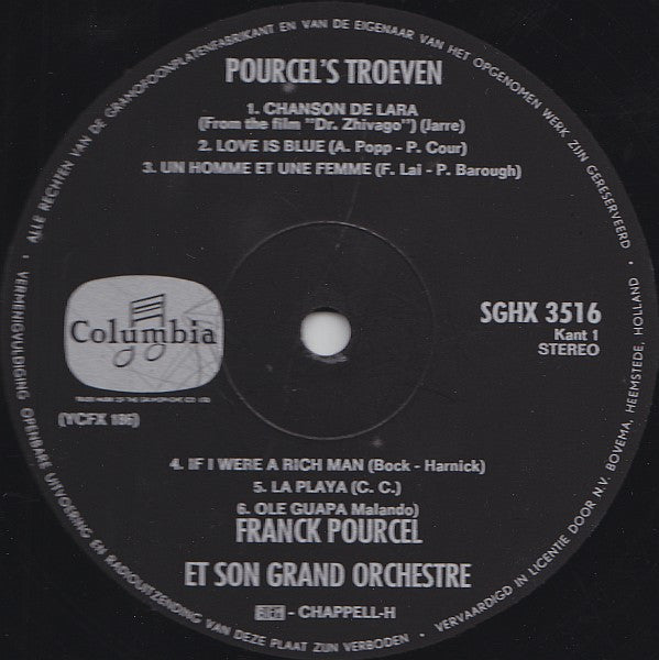 Franck Pourcel Et Son Grand Orchestre : Pourcel's Troeven (LP, Album, Uni)