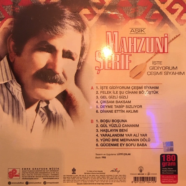 Aşık Mahzuni Şerif : İşte Gidiyorum Çeşmi Siyahım (LP, Album)