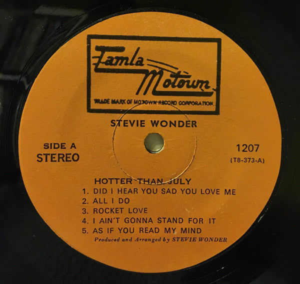 Stevie Wonder : Hotter Than July (LP, Album)