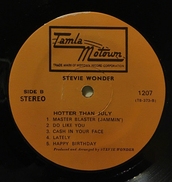 Stevie Wonder : Hotter Than July (LP, Album)