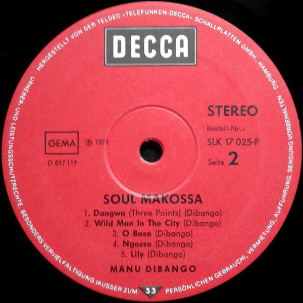 Manu Dibango : Soul Makossa (LP, Album)