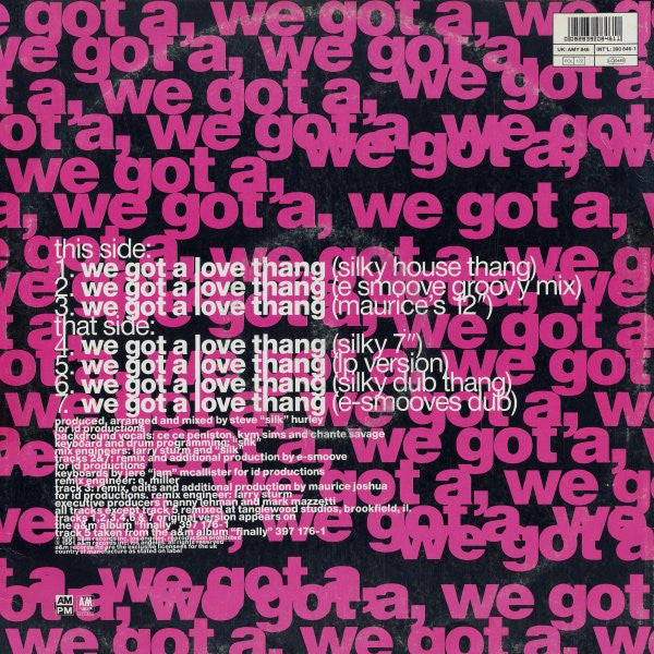 Ce Ce Peniston : We Got A Love Thang (12")
