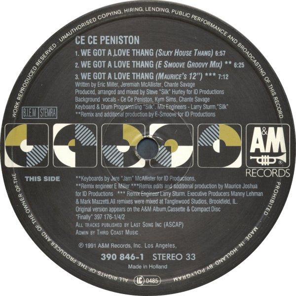 Ce Ce Peniston : We Got A Love Thang (12")